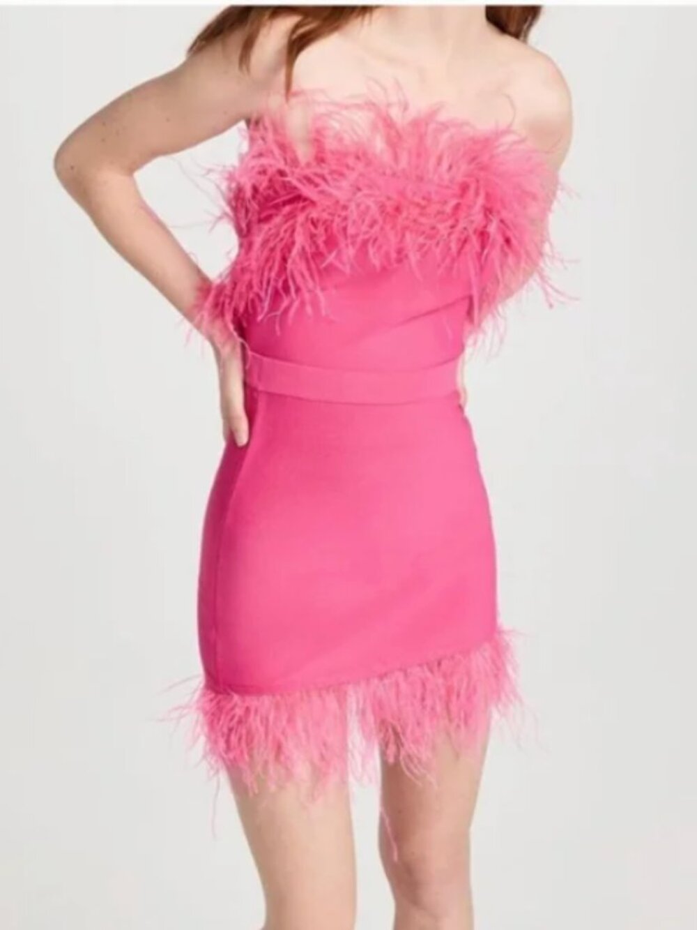 STAUD Chaya Feather Pink Skirt - Picture 2 of 4